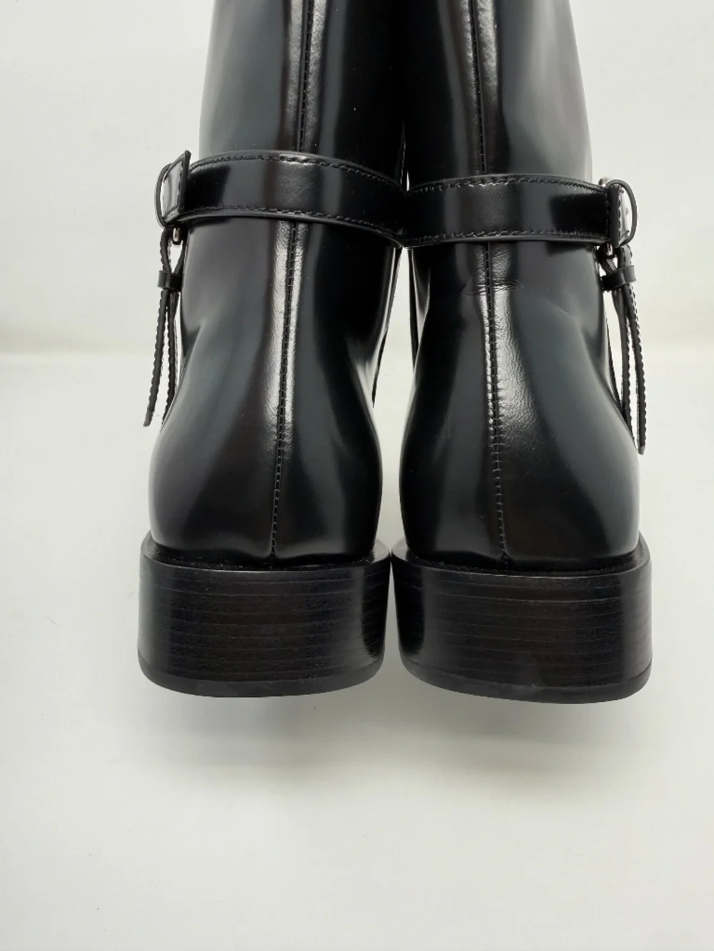 New Tory Burch Runway Multi Buckle Ankle Boot Perfect Black Sz 10
